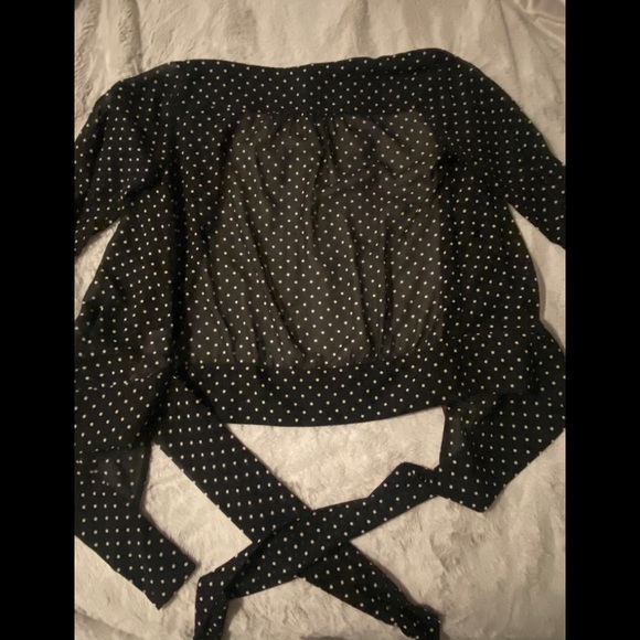TRISTAN Polka dot tied blouse - Picture 4 of 5
